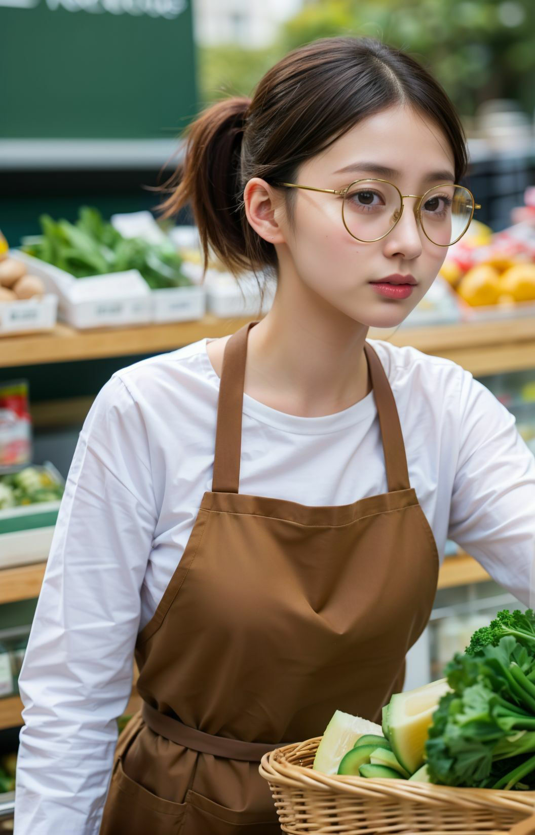 【素人ナンパ】スーパーで働く巨乳メガネ人妻定員