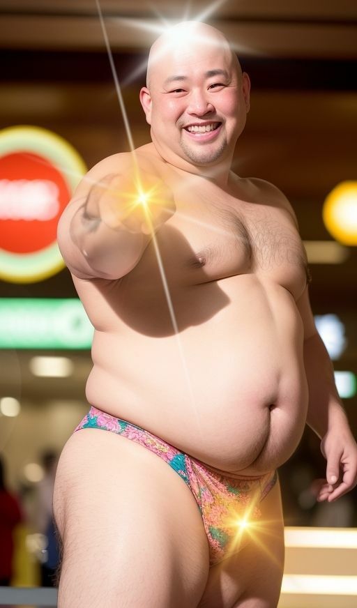 AI@つるピカはげおやじ〜繁華街露出〜 中年 40代 50代 サラリーマン 加齢臭 おじさん おっさん おじ様 紳士 変態おやじ コメディ お笑い スキンヘッド はげちゃびん はげつるぴっか メタボ ビールっ腹 ぽっちゃり デブ 巨漢 プロレス 屋外露出 イケメン パンイチ 乳首 爺 じじい AI生成