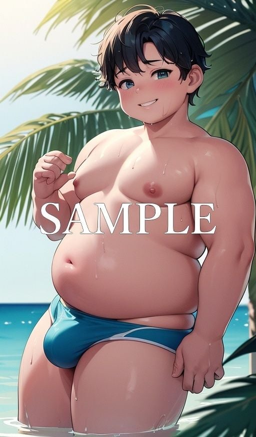 デブ少年水着イラスト集
