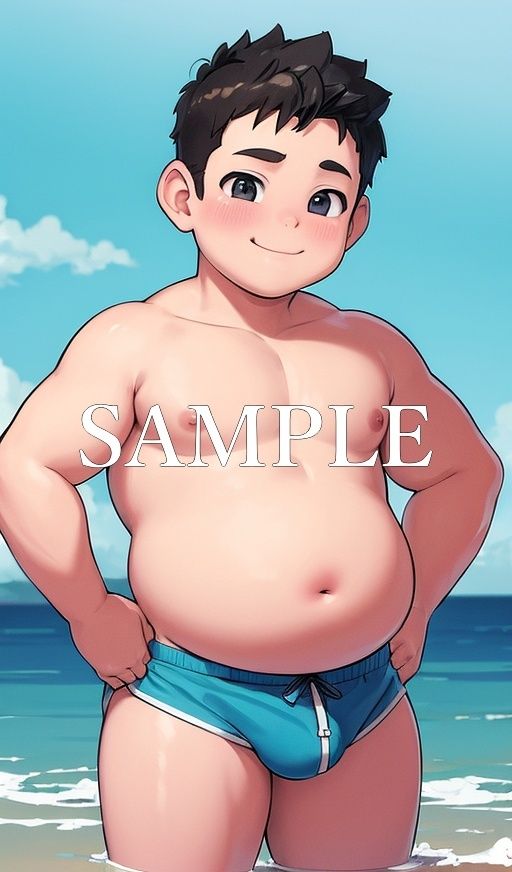 デブ少年水着イラスト集