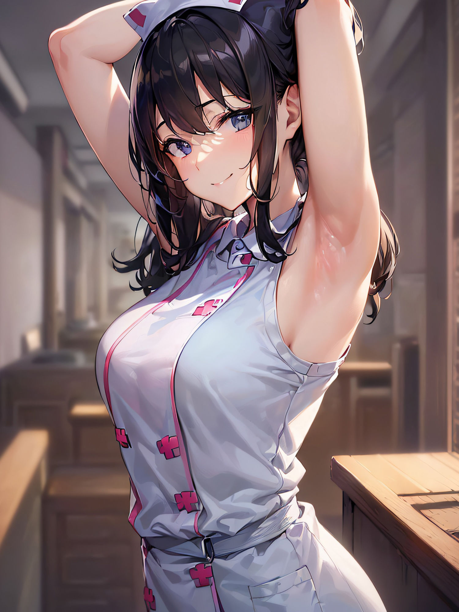 新ED治療法！絶対勃起！看護婦さんの腋見せ画像集