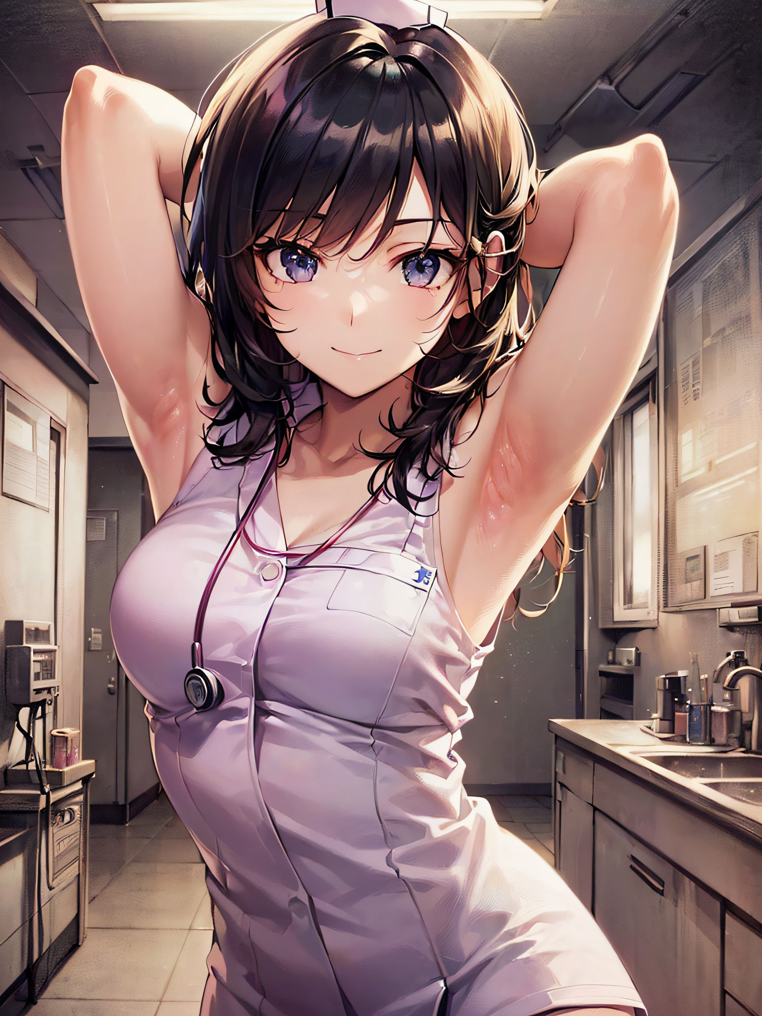 新ED治療法！絶対勃起！看護婦さんの腋見せ画像集