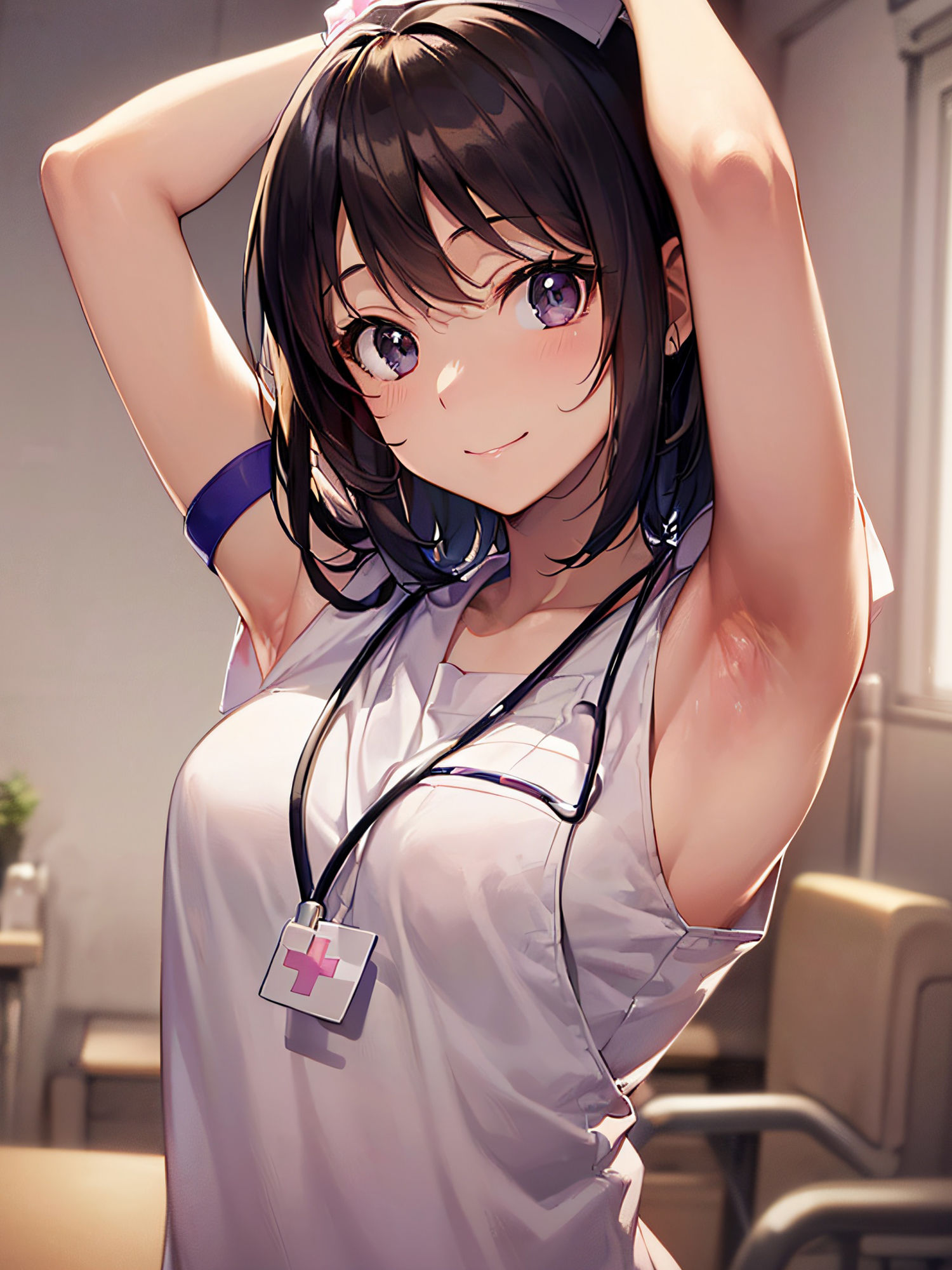 新ED治療法！絶対勃起！看護婦さんの腋見せ画像集