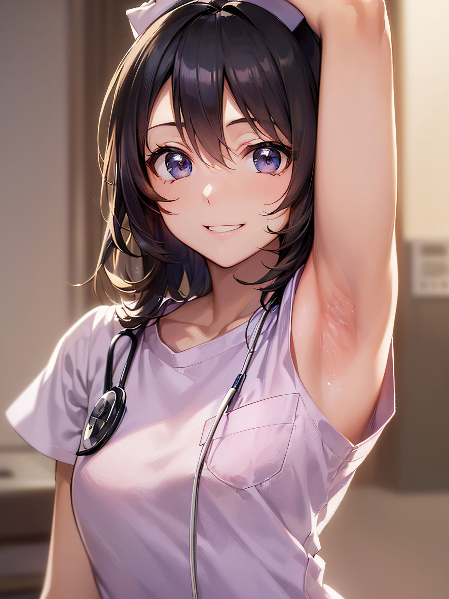 新ED治療法！絶対勃起！看護婦さんの腋見せ画像集