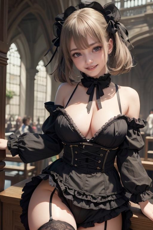 ゴスロリ衣装美女