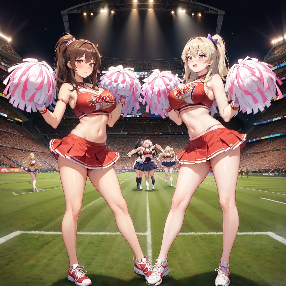 【CG100枚】エッチなチアリーダー達