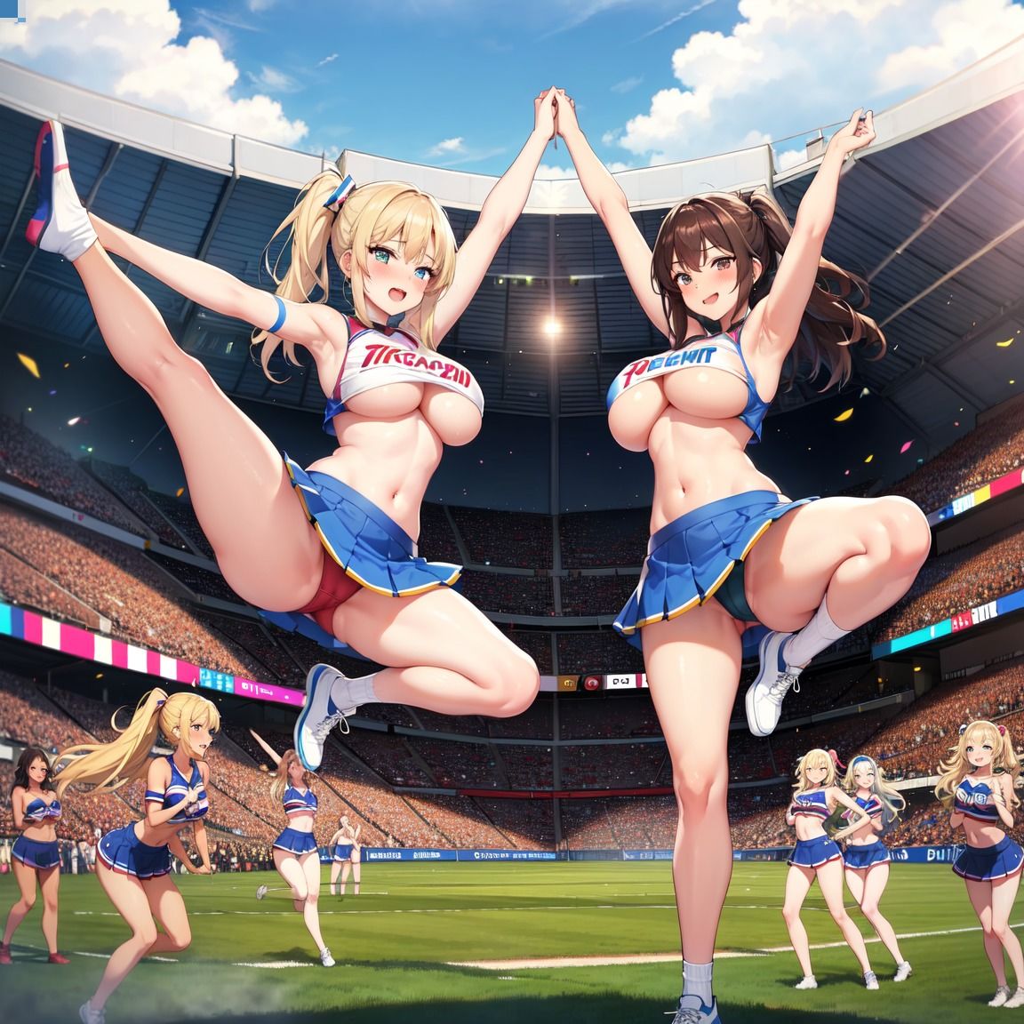 【CG100枚】エッチなチアリーダー達