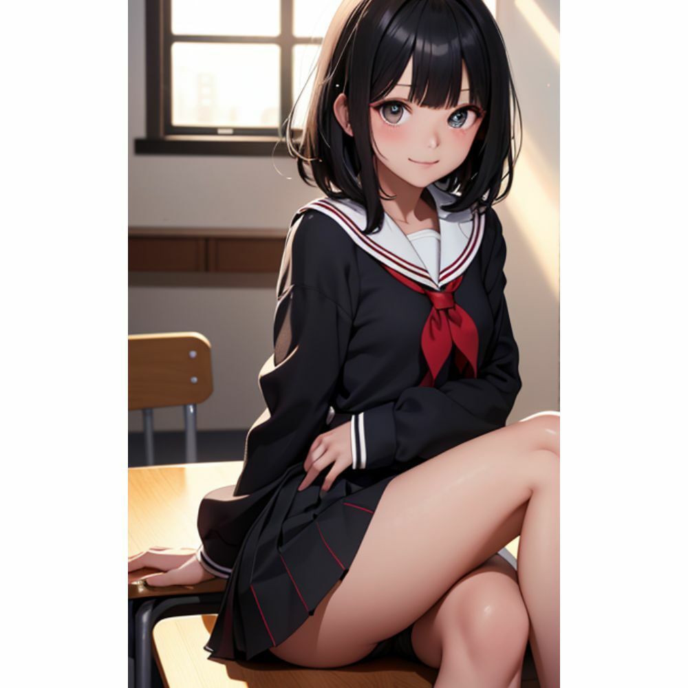 かわいい女の子がミニスカでパンチラしている