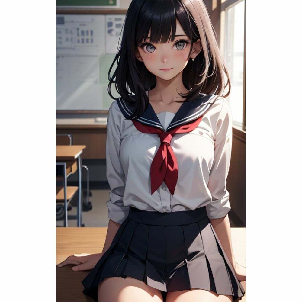 かわいい女の子がミニスカでパンチラしている