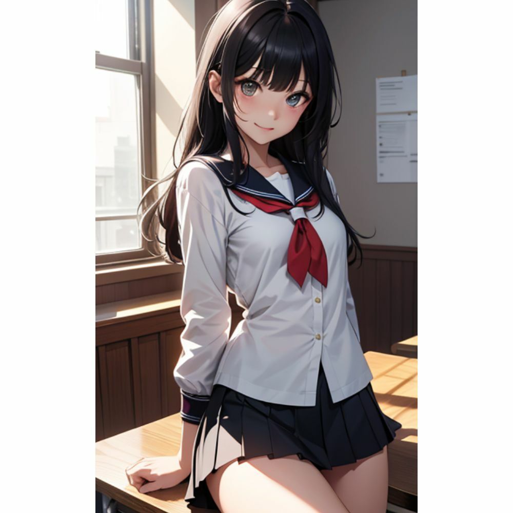 かわいい女の子がミニスカでパンチラしている