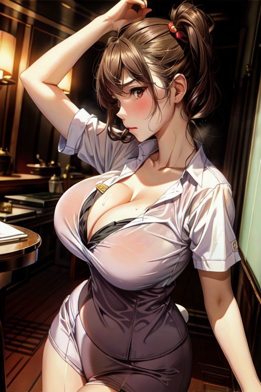 爆乳AI働く女1