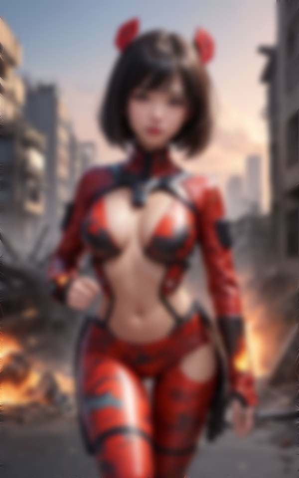 戦う変身ヒロインのグラビア集
