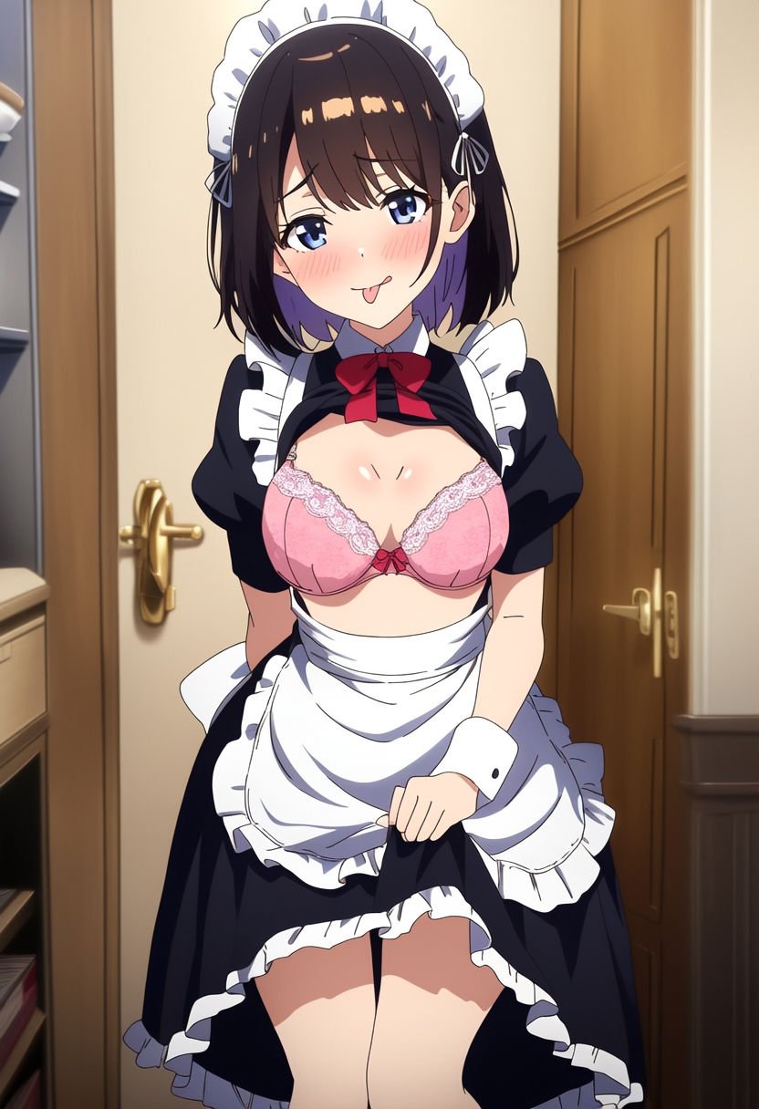 仲良しメイドコスプレで百合エッチ