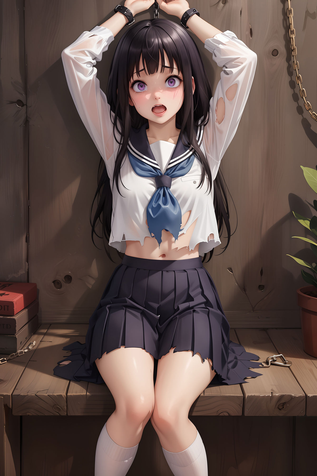 千反田愛瑠は森の散策に縛られ、強●性愛