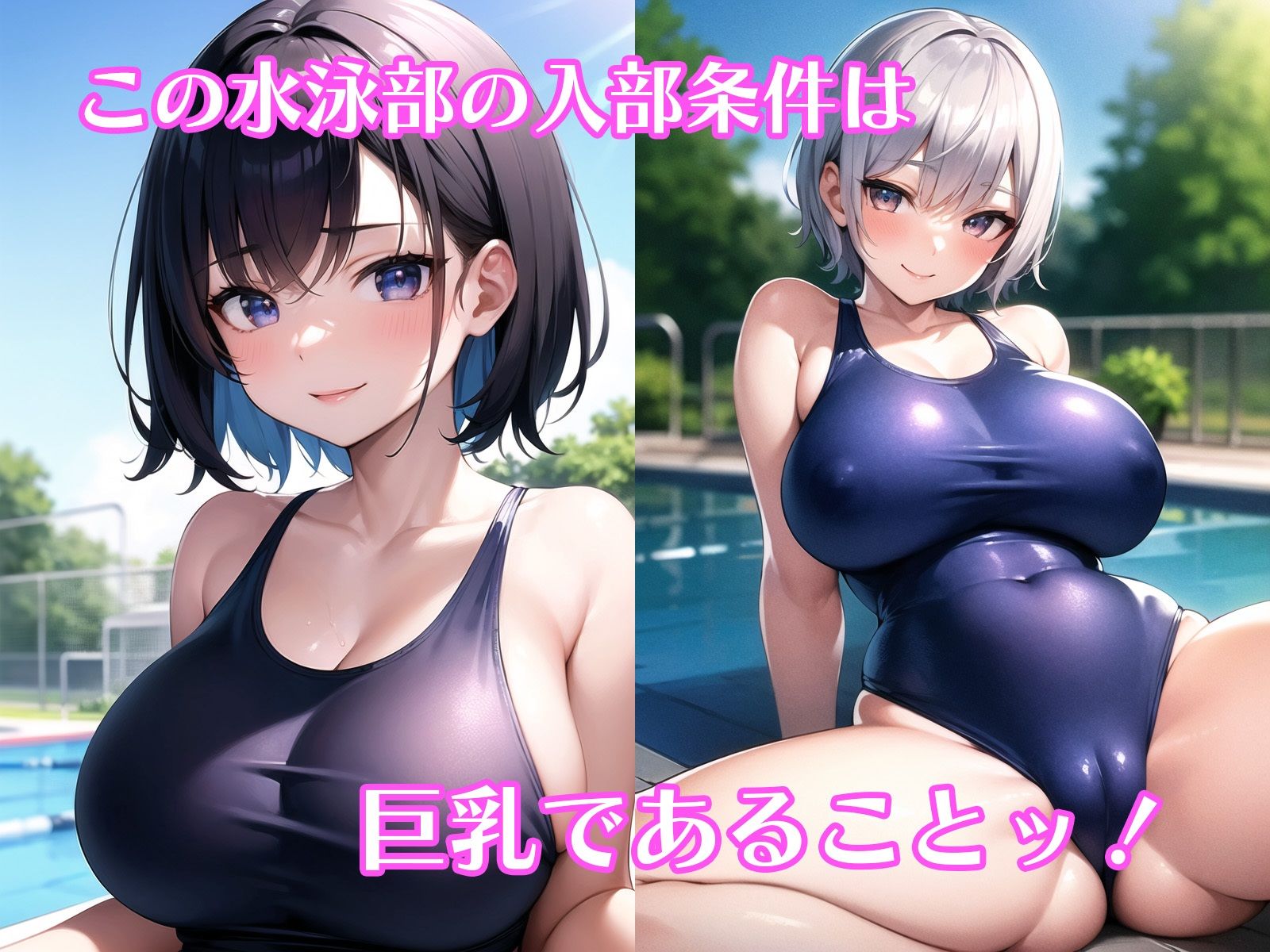 巨乳しかいない水泳部 〜スク水からはみ出そうなおっぱい〜