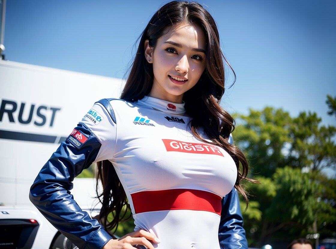 レースクイーン巨乳美女【サーキット場の天使たち】