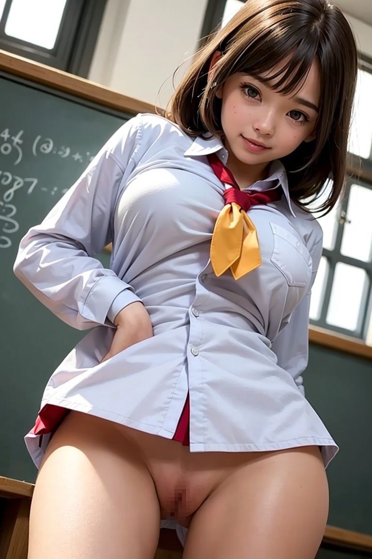 学校でクラスの女子が今日もあそこを見せつけてくる