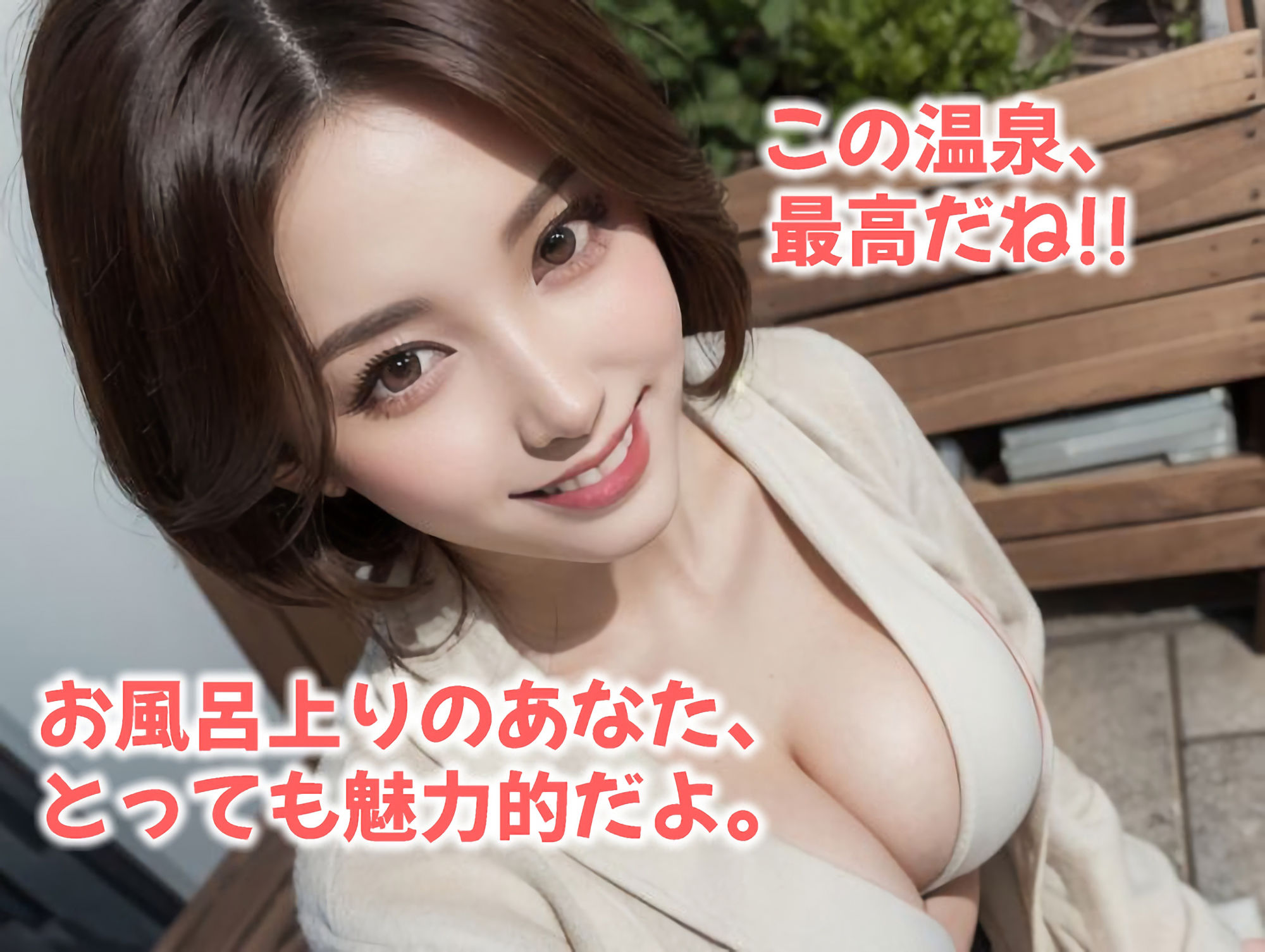 【高画質】「お風呂気持ちよかったね!」バスローブ姿の湯上り美女〜かわいくてセクシーなAI写真集vol.21(全308ページ)