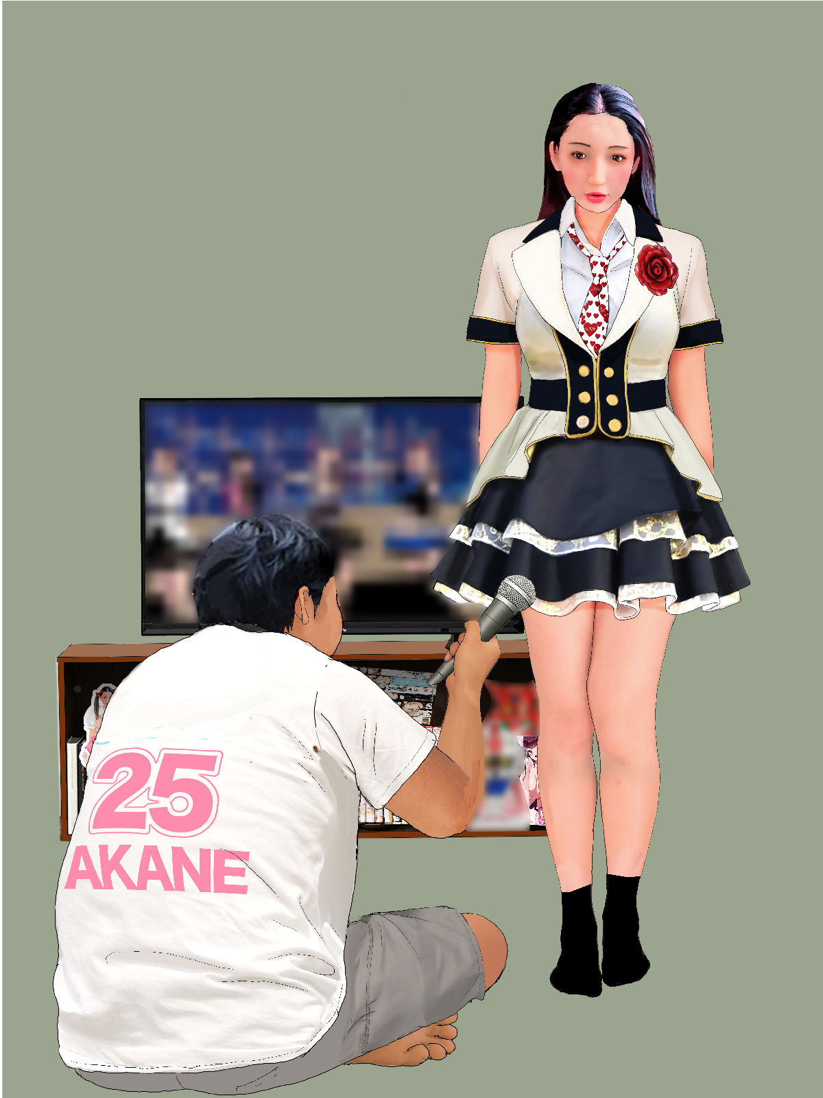 下着図鑑風着せ替え絵本『ちはる28歳』5隣のオタクの言いなり編コスプレ潮吹き