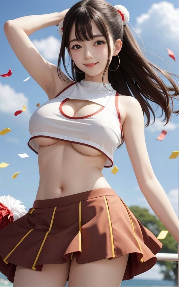 童顔女子は頑張るあなたを応援したい 巨乳美女がチアダンスでパンチラ応援中