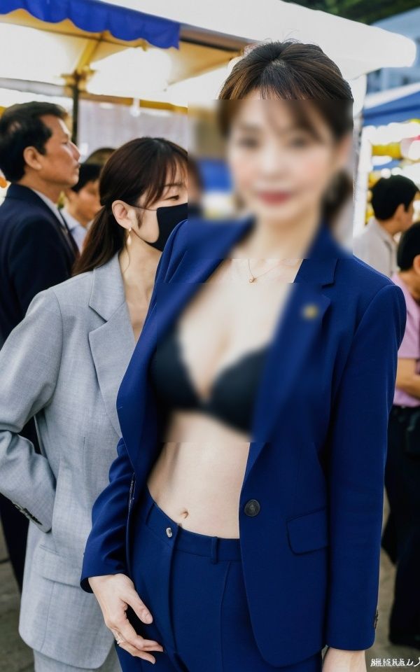 熟女政治家 海外視察inタイ ナイトマーケットでハメ外し