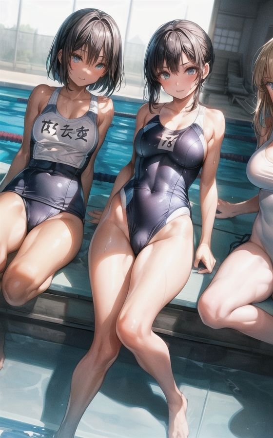 巨乳筋肉水泳部 プールって良いよね 257枚