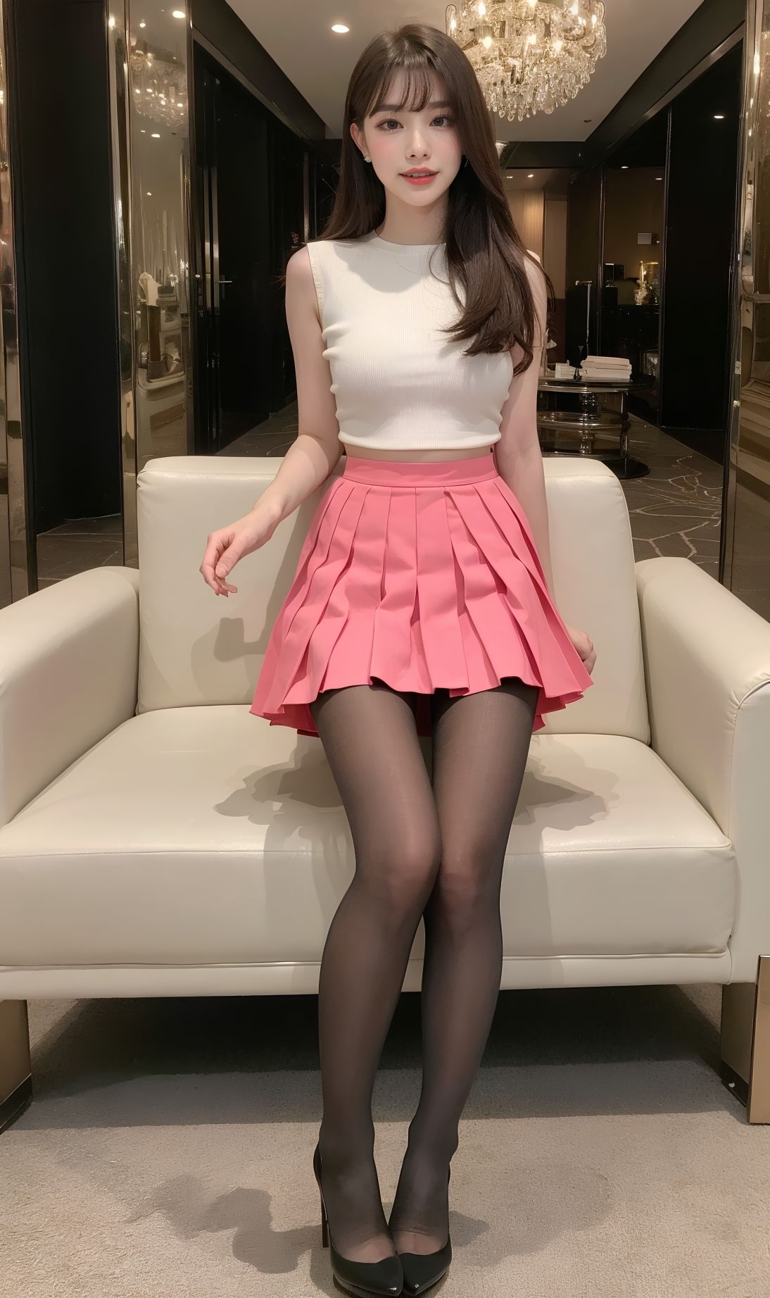 エロいオンナの黒ストッキング黒パンプス