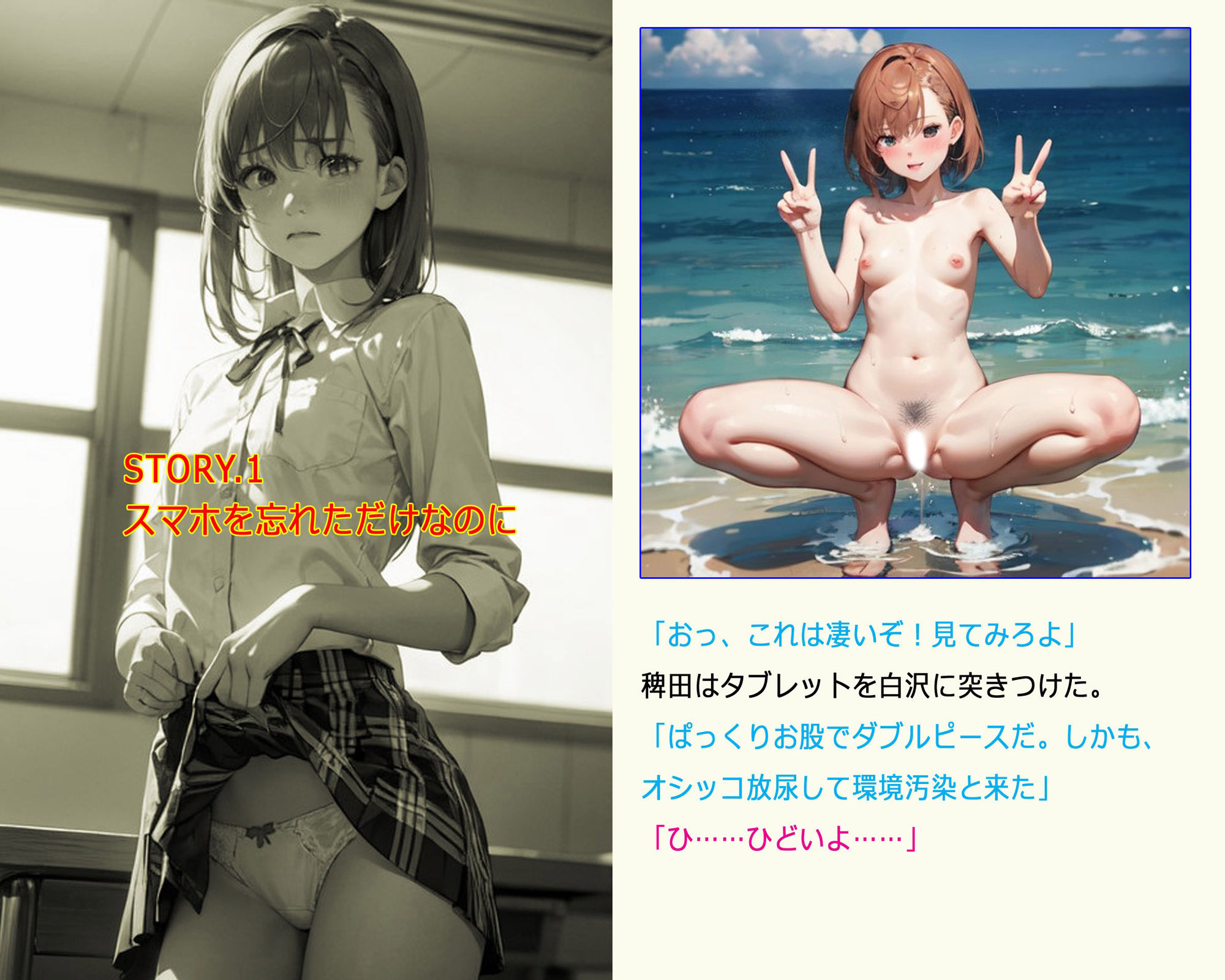 学校にスマホを忘れただけなのに生オナホにされました 1