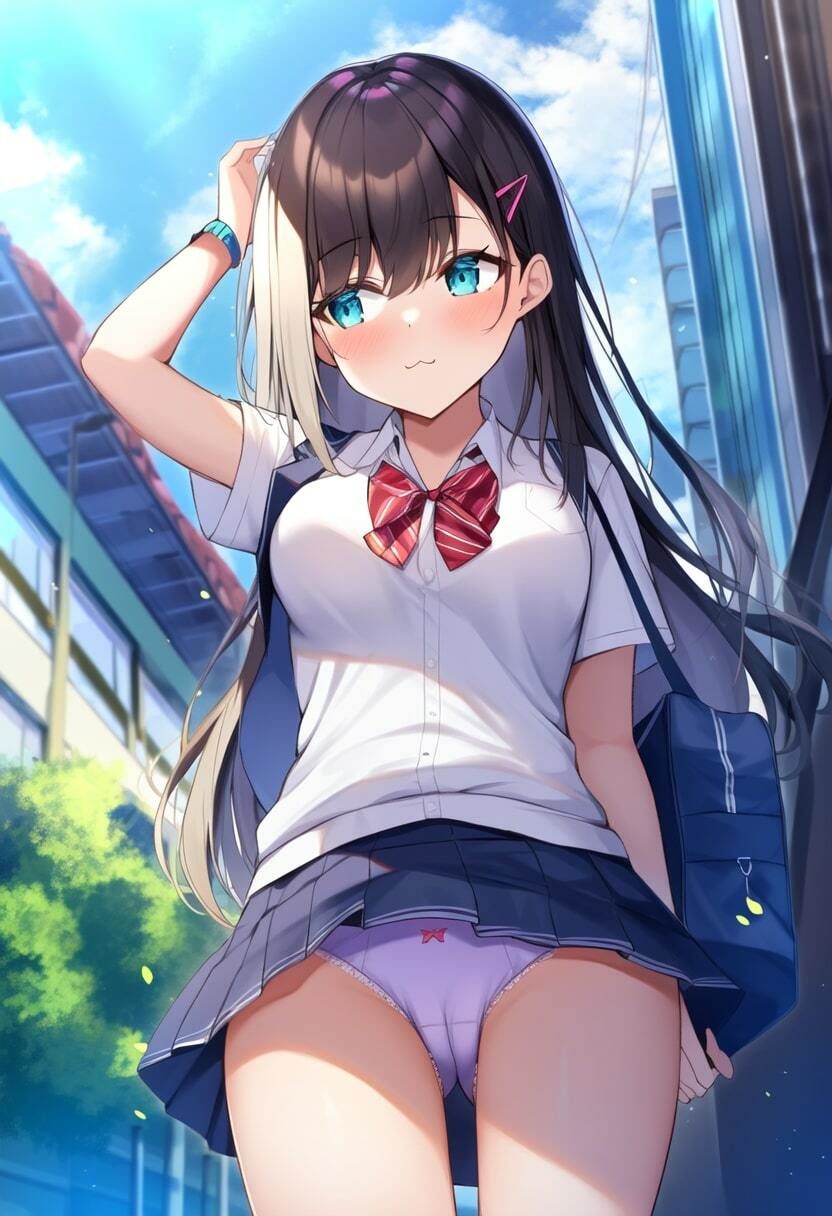 【盗撮】JKのエロ過ぎなマンすじパンチラが見たい！・500枚