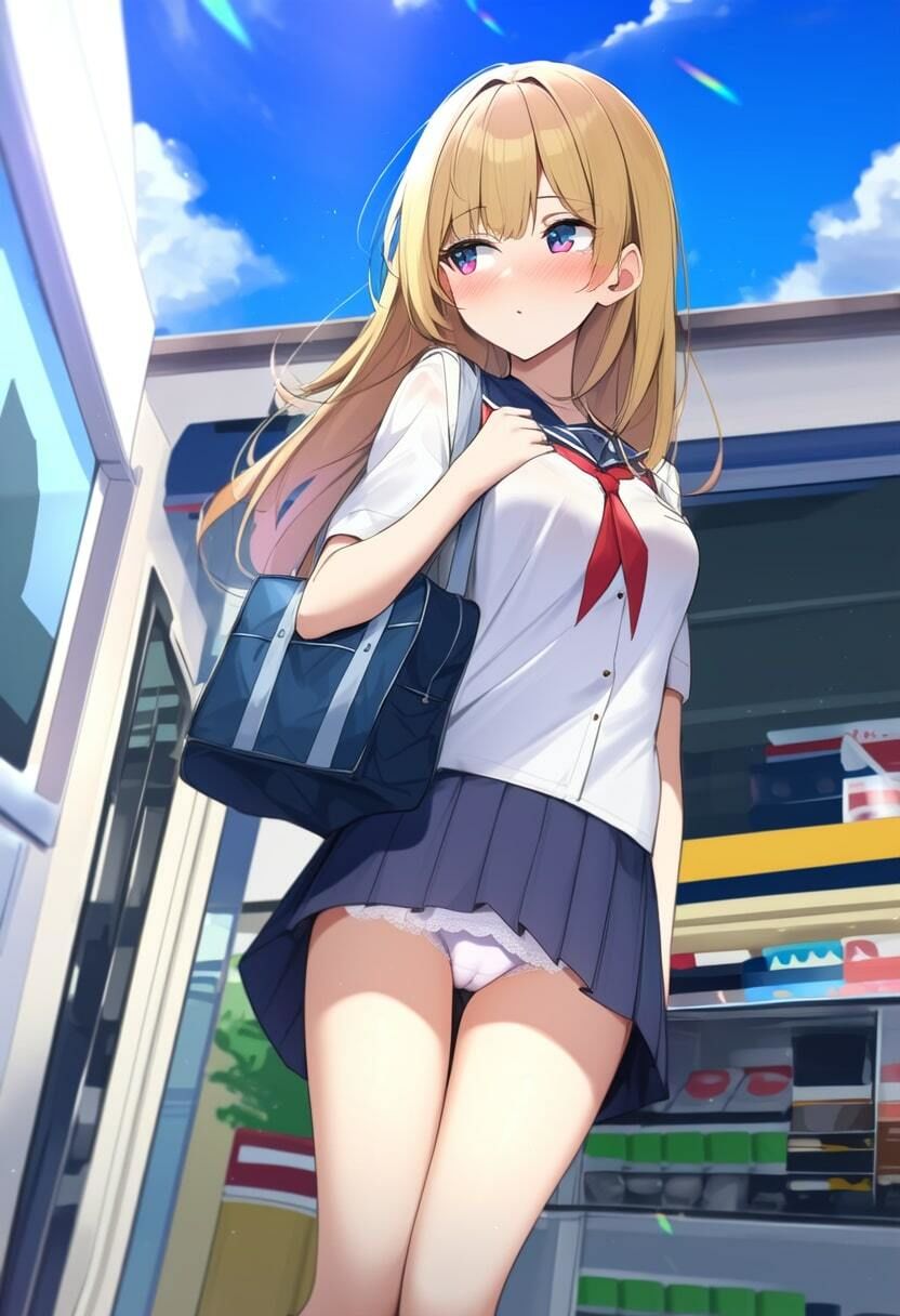 【盗撮】JKのエロ過ぎなマンすじパンチラが見たい！・500枚