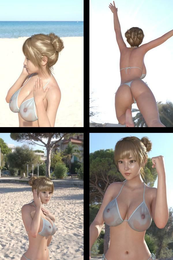 【＋All】『理想の彼女を3DCGで作ります』から生まれたバーチャルアイドル「一ノ瀬廻里（いちのせめぐり）」のグラドル撮影風写真集:Gradol_61