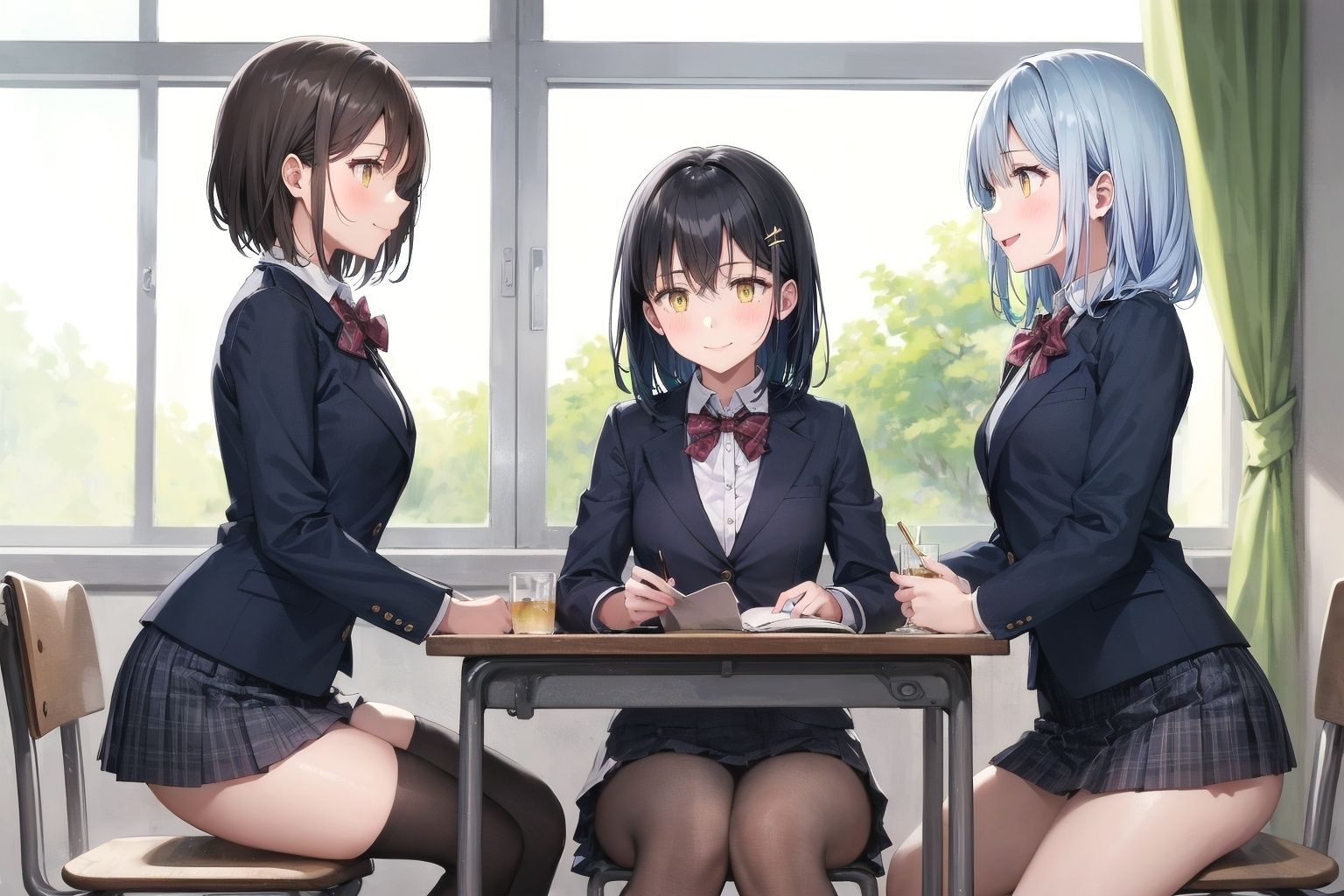 ［イラスト集］［200枚↑］［時間停止］［ぶっかけ］ 時間停止を使わざるを得ない_清楚系クラスメイト編