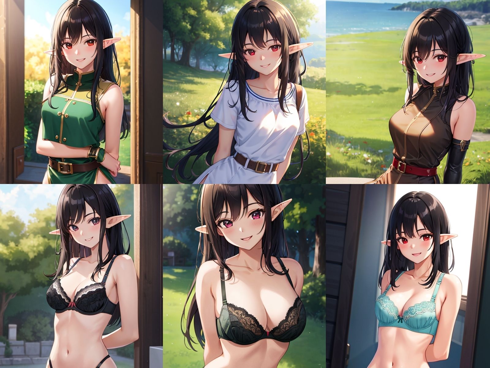 清楚な黒髪エルフが中出しセックスで孕みボテ腹になるまで