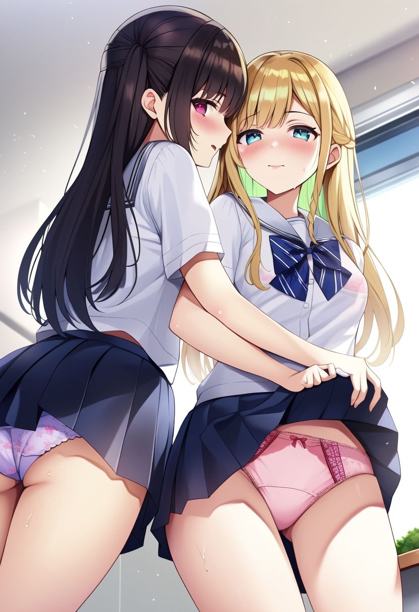 百合の美女たちがいちゃいちゃしてる日常イラスト集200枚(舐め合い・デート・制服・クリスマス)