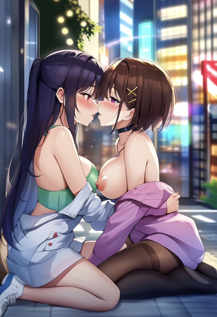 百合の美女たちがいちゃいちゃしてる日常イラスト集200枚(舐め合い・デート・制服・クリスマス)