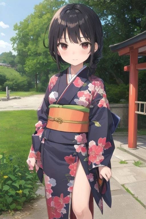 黒髪×着物×美少女脱がせてみた?