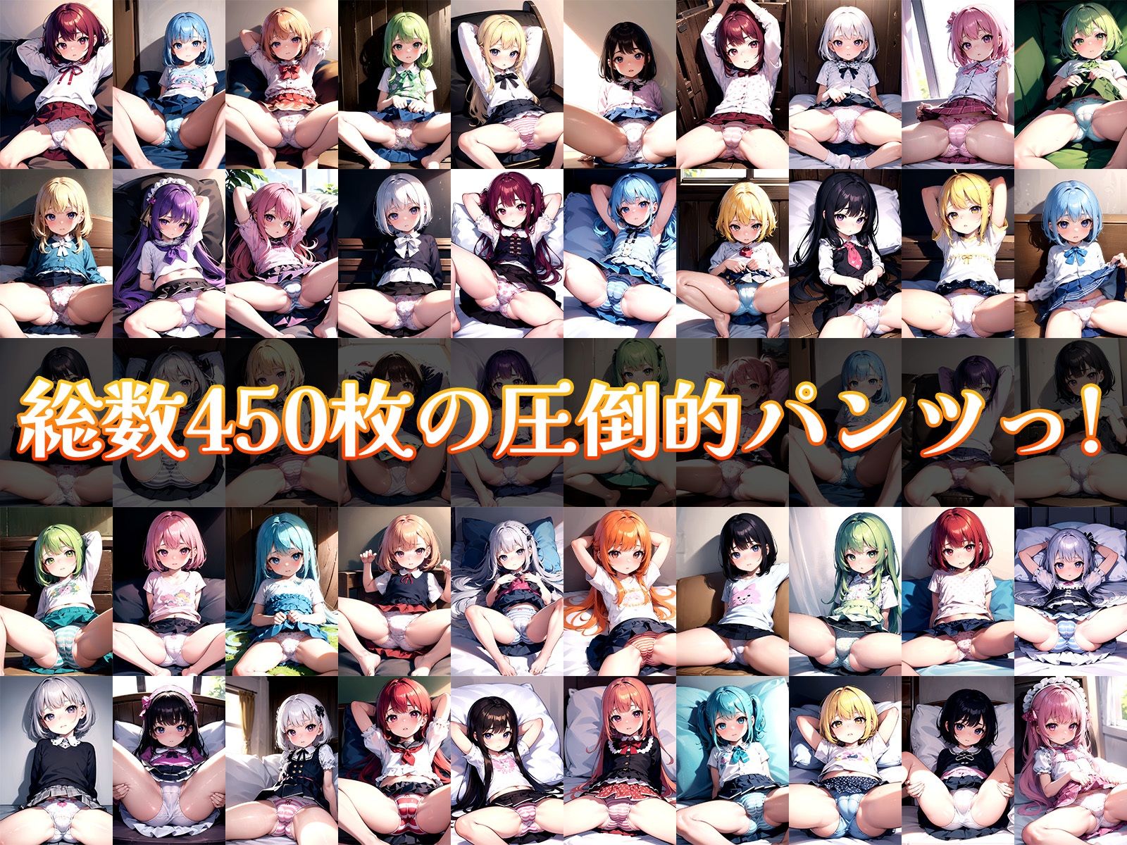 恥ずかしそうにパンツを見せてくれるロリ少女