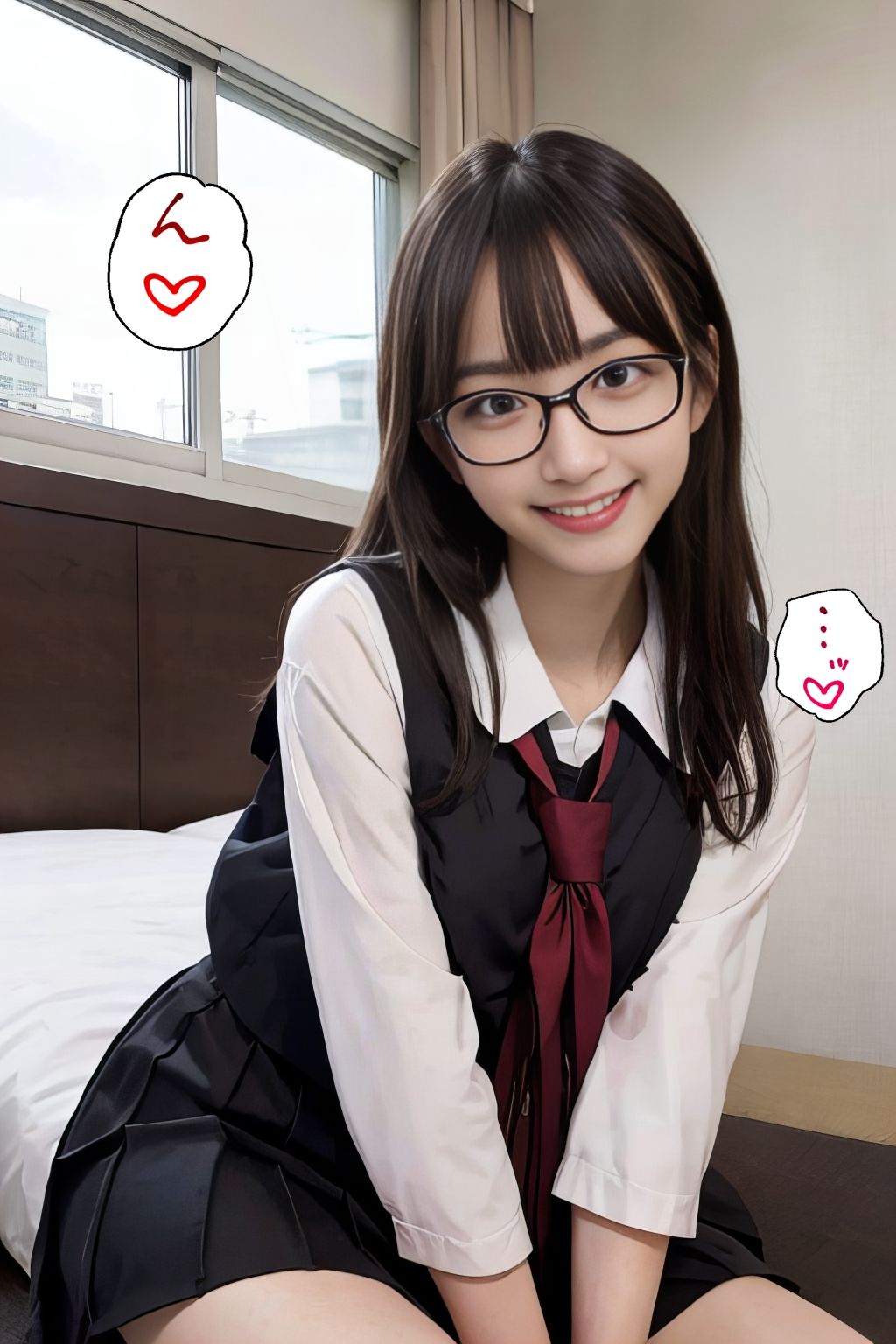 中出しされたいめがね少女