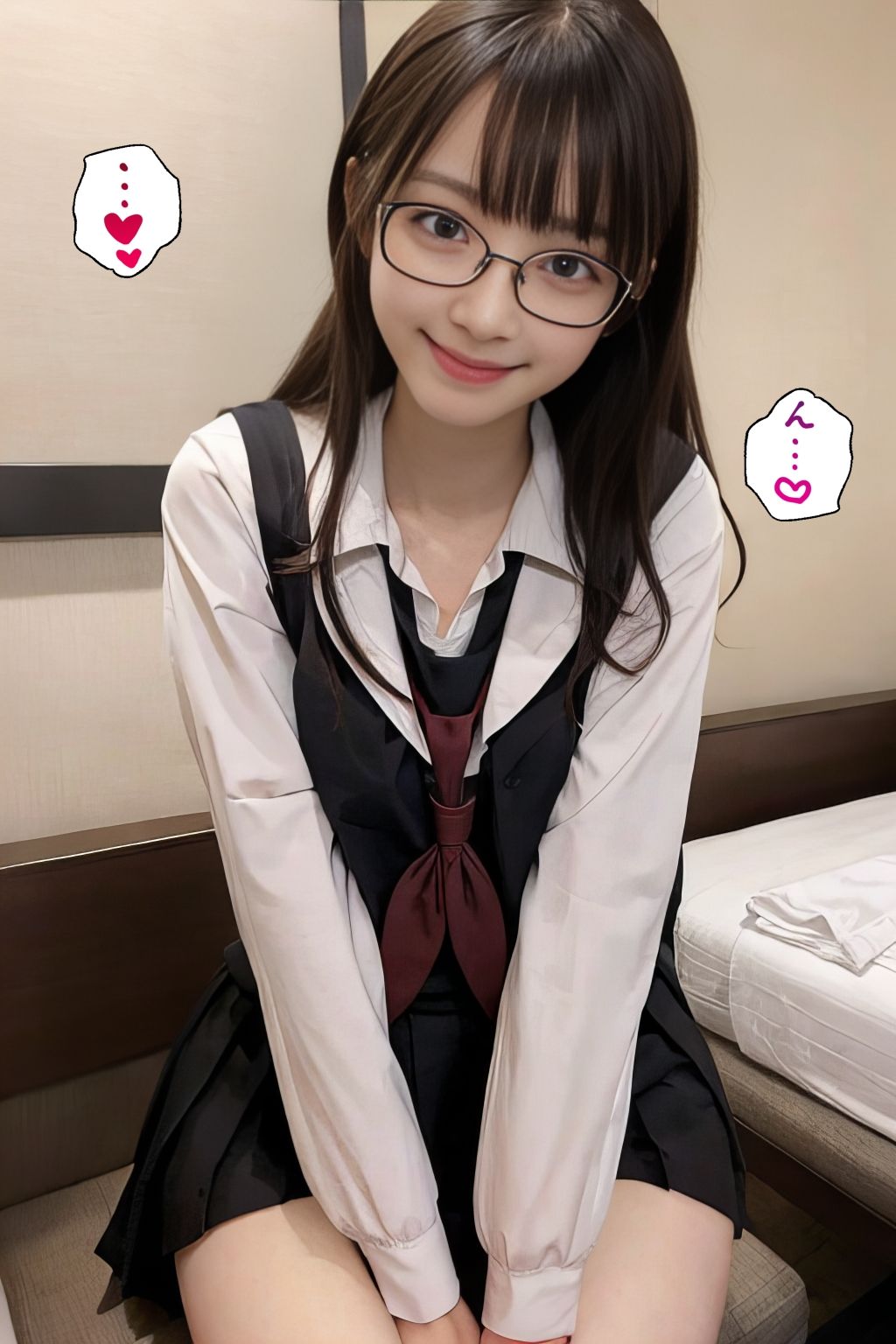 中出しされたいめがね少女