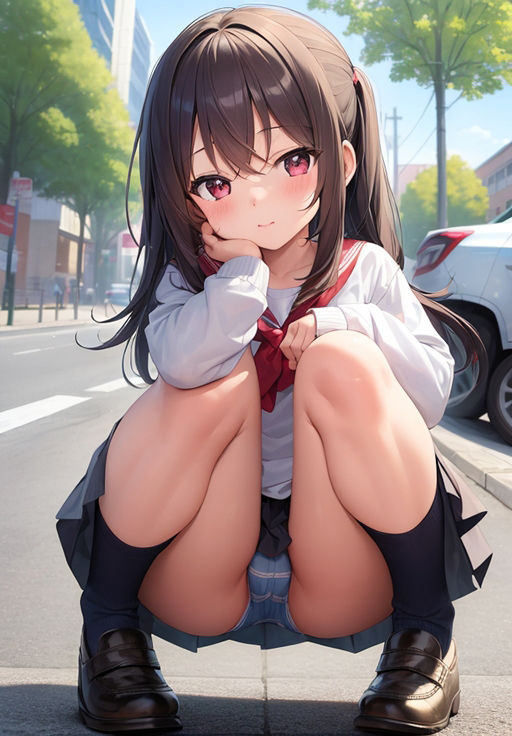 ロリっ娘 ストリートスナップ 〜しゃがみパンチラ〜