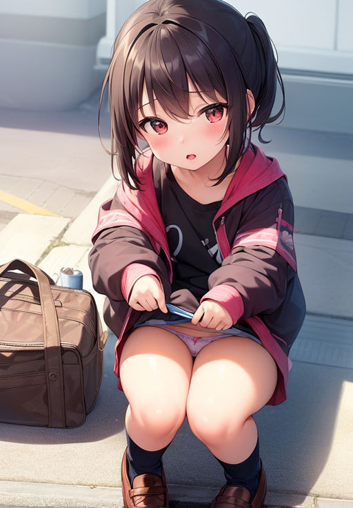 ロリっ娘 ストリートスナップ 〜しゃがみパンチラ〜