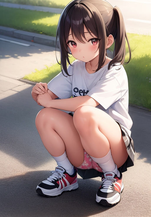 ロリっ娘 ストリートスナップ 〜しゃがみパンチラ〜