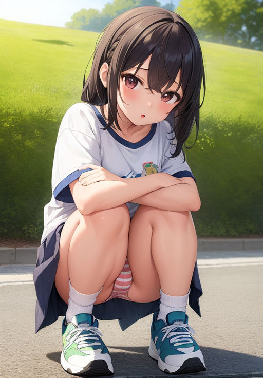 ロリっ娘 ストリートスナップ 〜しゃがみパンチラ〜