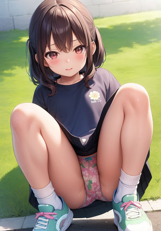 ロリっ娘 ストリートスナップ 〜しゃがみパンチラ〜