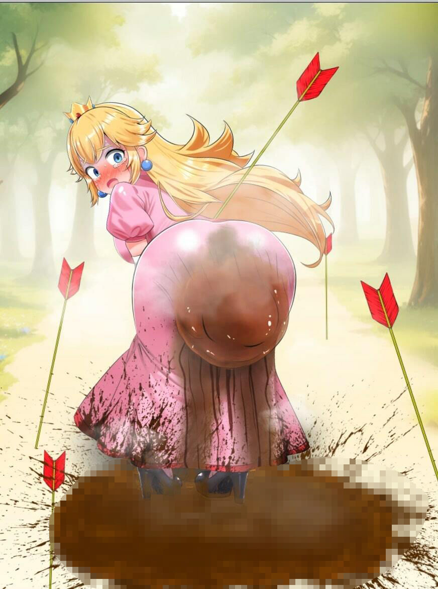 桃姫便意我慢＆着衣脱糞アニメーション