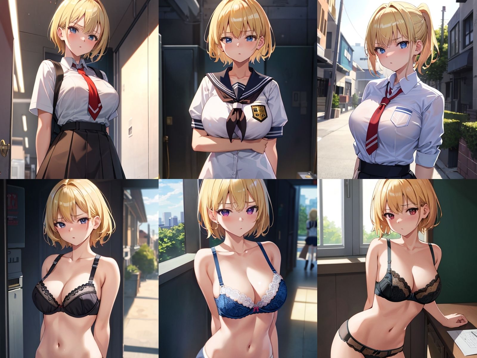 金髪ショートカットJKが中出しセックスで孕みボテ腹になるまで