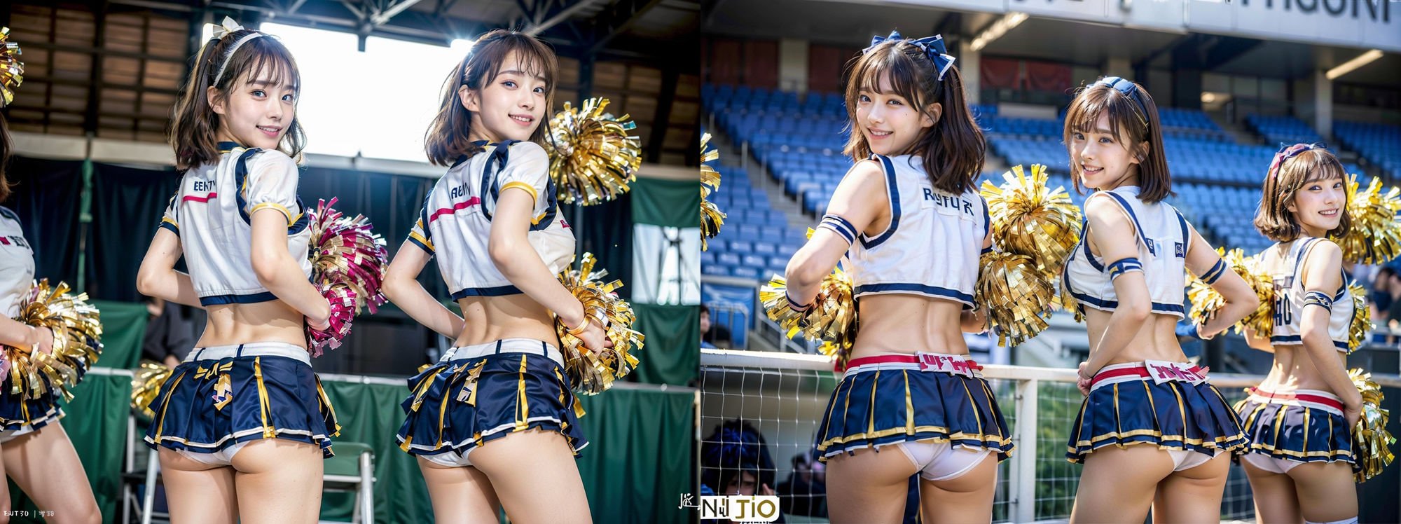 スカートが短すぎる!チアガール!! パンツ丸見え!!! 200P