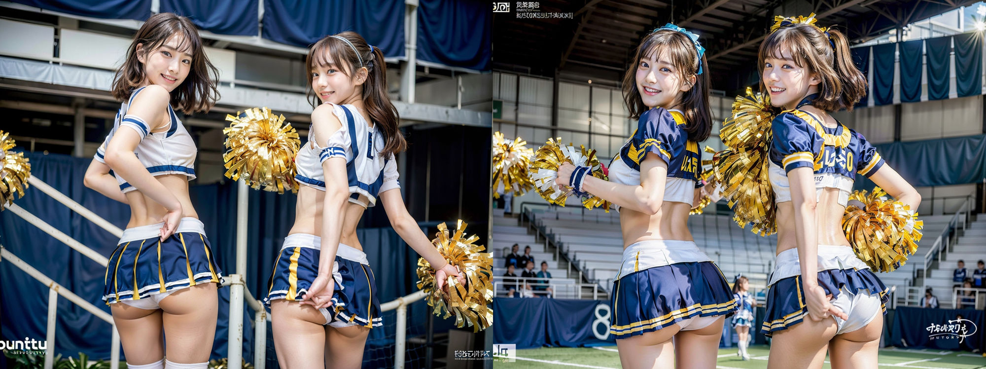 スカートが短すぎる!チアガール!! パンツ丸見え!!! 200P