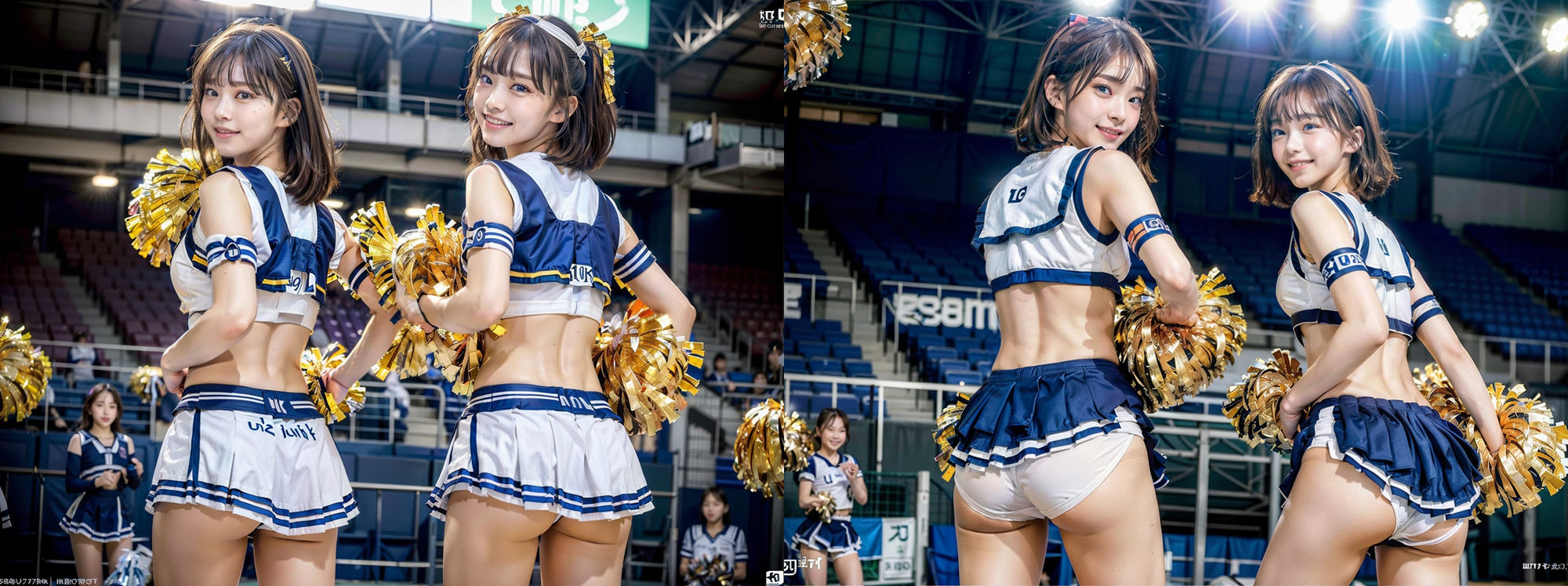 スカートが短すぎる!チアガール!! パンツ丸見え!!! 200P
