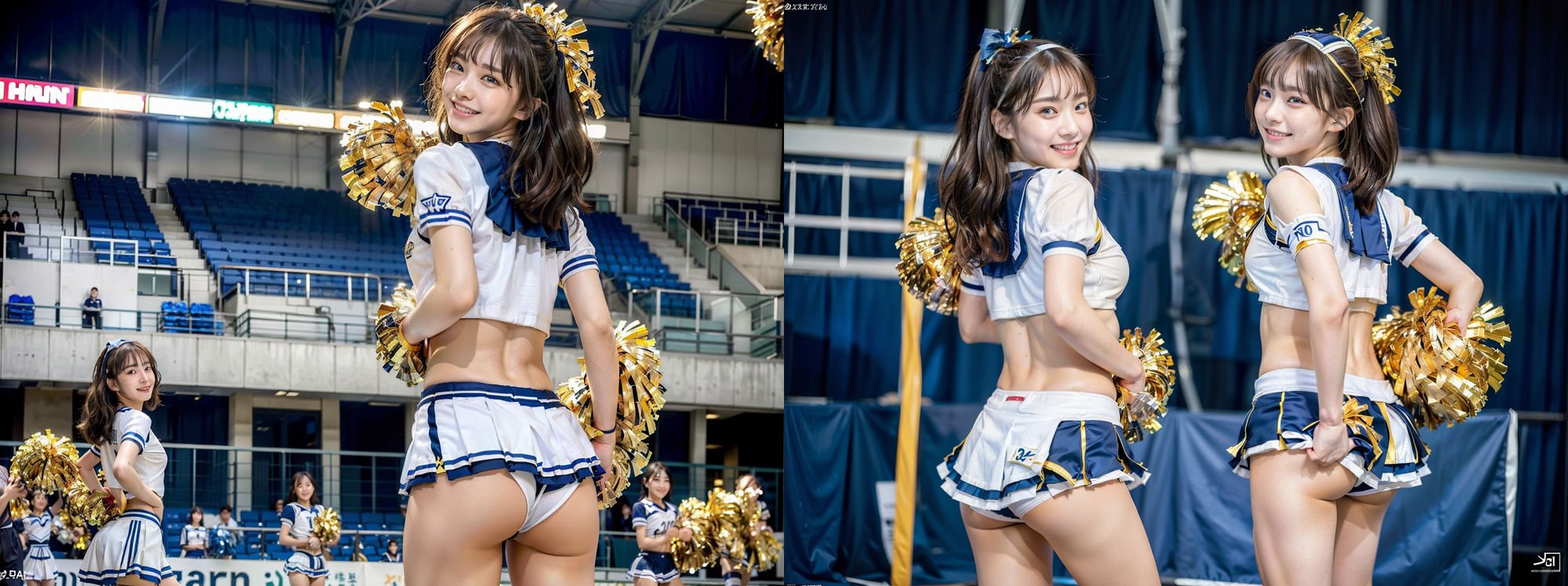 スカートが短すぎる!チアガール!! パンツ丸見え!!! 200P
